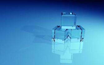 Blue Glass Blocks Widescreen Wallpaper 3d Papel De Parede