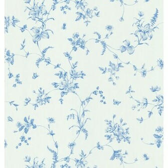 Blue And White Flower Wallpaper Floral