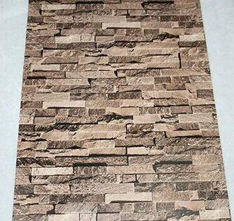 Haokhome Modern Faux Stone Textured Wallpaper Roll Sand 3d Brick