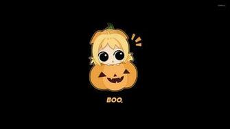 Cute Girl Hiding In A Pumpkin Wallpaper Holiday