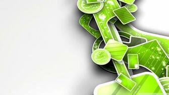 Green Abstract 3d Art Wallpaper