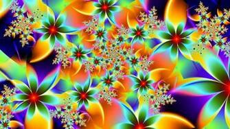 Rainbow Flowers Wallpaper