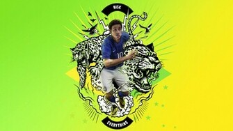 Neymar Background Brazil Flag