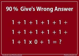 Gives Wrong Answer Maths Puzzle Question Funny Image Photos