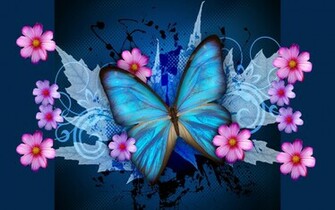 Blue Butterfly Galaxy Wallpaper Full HD