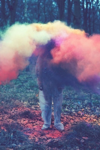 Colorful Smoke On Wallpaper
