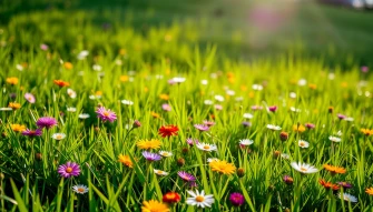 Grass And Flower Wallpaper