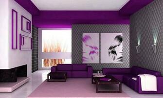 Wallpaper Dinding Warna Cerah Ruang Tamu Ungu