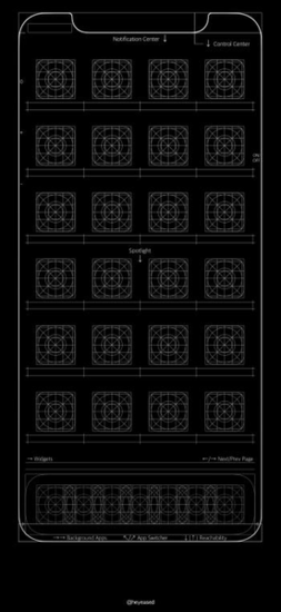 Grid And Blueprint Wallpaper For iPhone