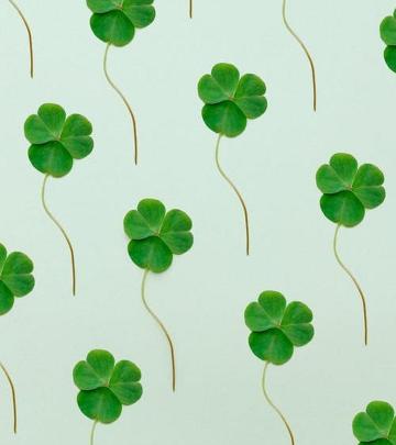 St Patrick S Day Wallpaper Featuring Shamrocks Rainbows