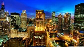 Chicago At Night Wallpaper