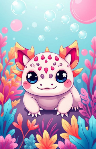 Kawaii Axolotl Wallpaper