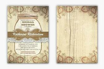 Mason Jar Rustic Bridal Shower Invitations