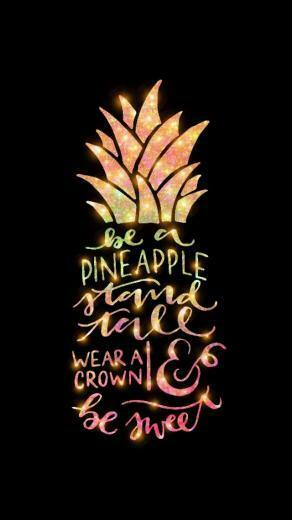 Glittery Pineapple Quote Made By Me Galaxy Glitter Sparkles