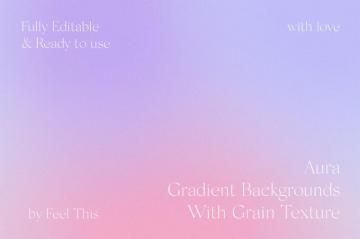 Aura Energy Gradient Background With Grain Texture Ps On