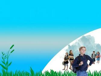 Little Cute Students Ppt Background For Your Powerpoint