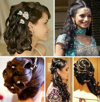 With Braids Wallpaper Indian Bride Hairstyles