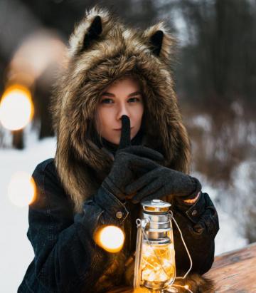 Woman Wearing Black And Brown Coat 4k Wallpaper HDwallpaper