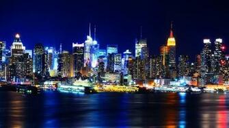 New York Night Skyline Wallpaper In City Telusers