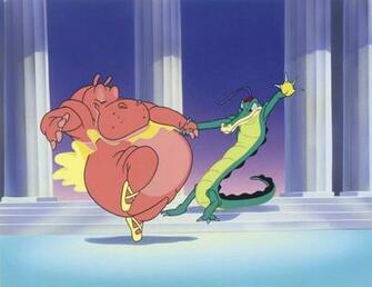Walt Disney Fantasia Animal Hyacinth Hippo Wallpaper