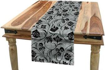 Amazon Lunarable Floral Table Runner Grunge Background With
