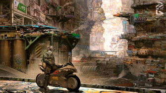 Cyber City Cyberpunk Science Fiction 4k HD Wallpaper