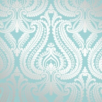 Love Wallpaper Shimmer Damask Metallic Feature Teal