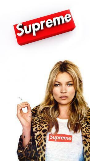 Kate Moss Supreme iPhone Wallpaper HD