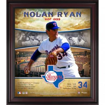 Texas Rangers Nolan Ryan Fanatics Authentic Framed X