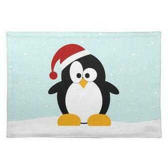 Cute Christmas Penguin Placemat