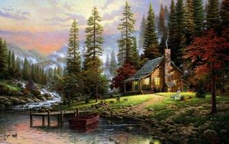 September By Stephen Comments Off On Mountain Cabin Wallpaper