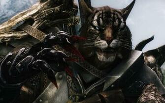 Skyrim Wallpaper Khajiit Fighter