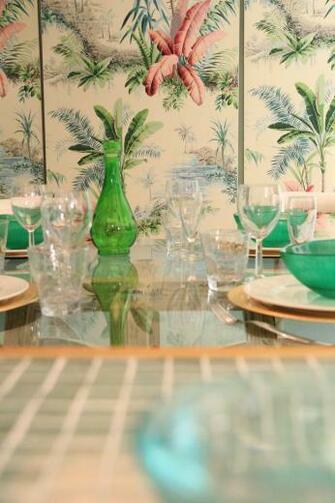 For Tv Makeover Show Pierre Frey Wallpaper Emerald Green Objects