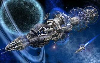 Wallpaper Space Planet The Portal Flight Starships Image For