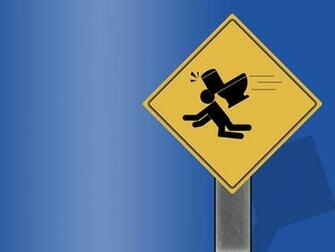 Warning Text Sign Wallpaper