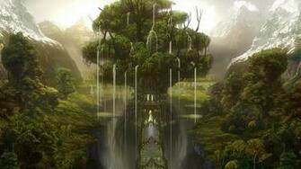 Tree Of Life Fantasy World Wallpaper Background