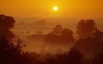 Theme Bin Archive Misty Sunset HD Wallpaper