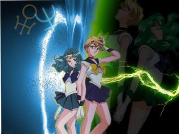 Sailor Uranus Neptune Moon Wallpaper