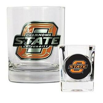 Ncaa Oklahoma State Cowboys Rocks Glass And Shot Set