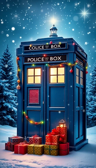 Tardis Christmas Wallpaper