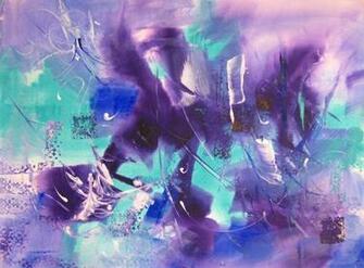 Turquoise And Purple Background Of