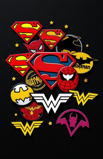 Superheroes Logos Wallpaper