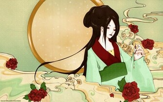 Geisha Wallpaper Stock Photos
