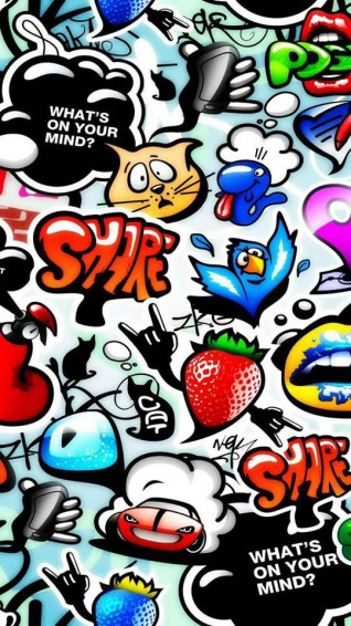 What S On Your Mind Graffiti Wallpaper iPhone