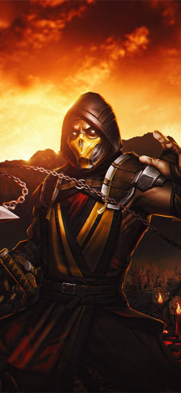 Mortal Kombat Scorpion Samurai 4k iPhone Wallpaper
