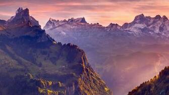 Wallpaper Swiss Alps At Sunset X HDtv