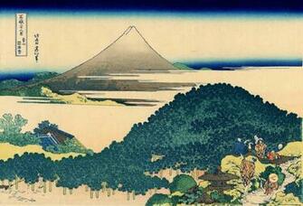 Hokusai Katsushika Wallpaper The Coast Of Seven Leages In Kamakura