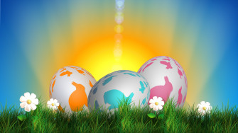 4k Easter Decoration Background Wallpaper Baltana