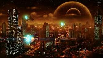 Futuristic Megapolis Wallpaper Fantasy