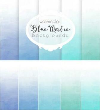 Blue Ombre Background Set